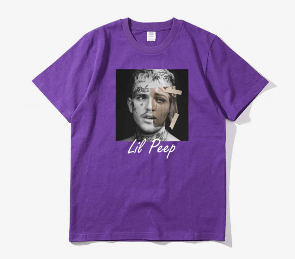 Retro black purple T-shirt men and women - melvincucci