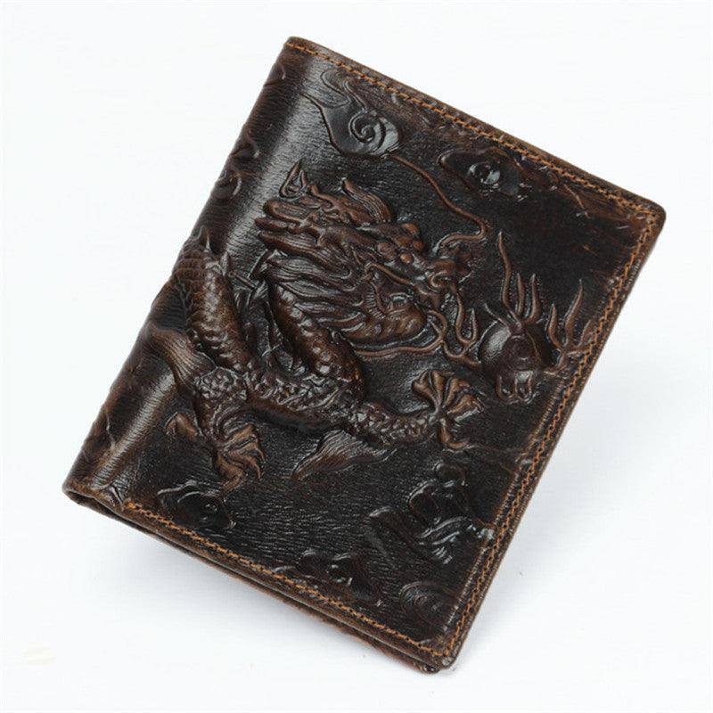 Retro Handmade Wallet Men's Wallet Short Chinese Limelight Layer Cowhide Women - melvincucci
