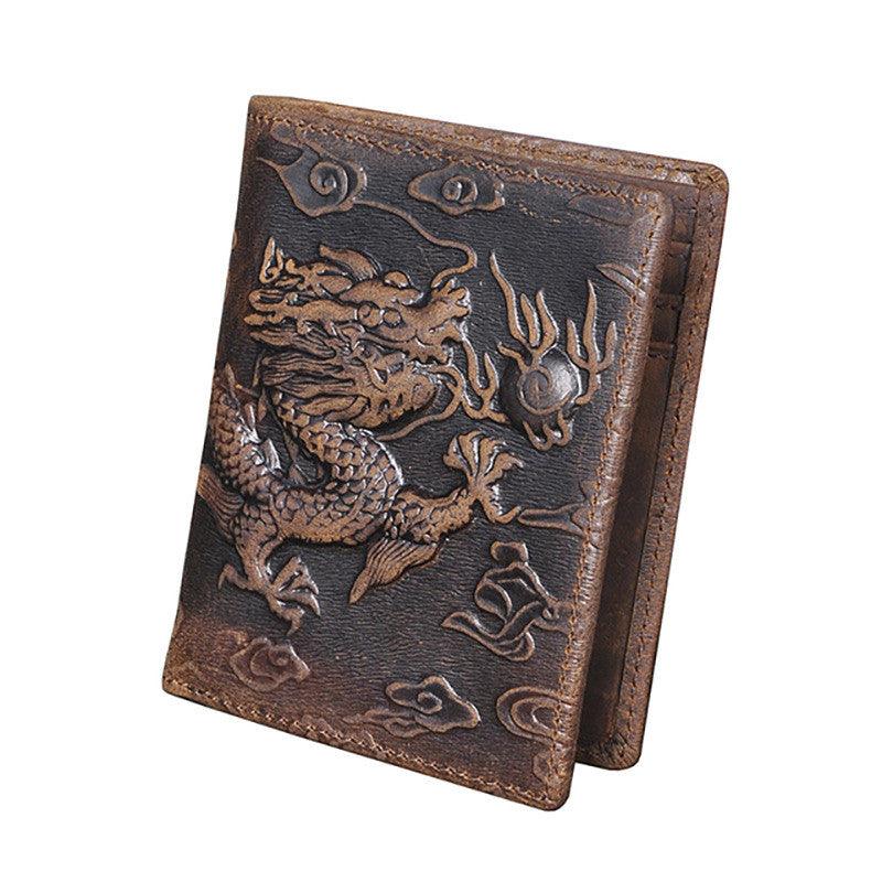 Retro Handmade Wallet Men's Wallet Short Chinese Limelight Layer Cowhide Women - melvincucci