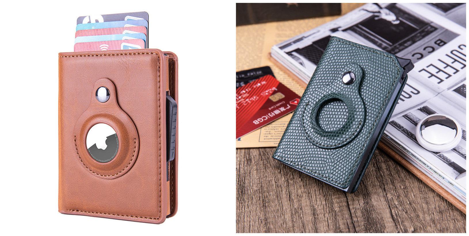 Rfid Card Holder Men Wallets Money Bag Male Black Short Purse 2022 Small Leather Slim Wallets Mini Wallets For Airtag Air Tag - melvincucci
