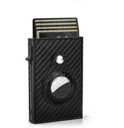Rfid Card Holder Men Wallets Money Bag Male Black Short Purse 2022 Small Leather Slim Wallets Mini Wallets For Airtag Air Tag - melvincucci