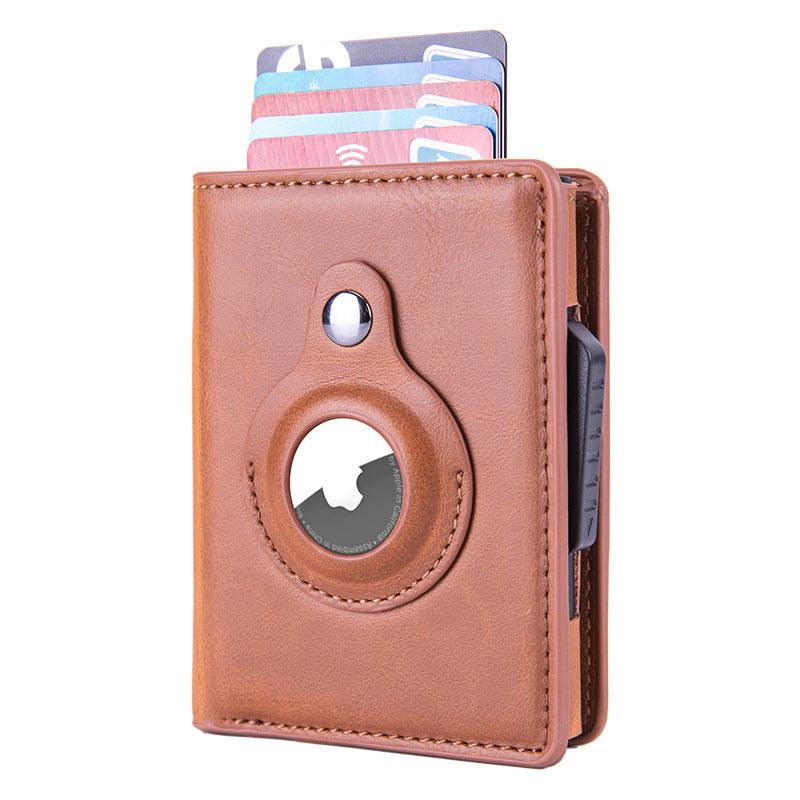 Rfid Card Holder Men Wallets Money Bag Male Black Short Purse 2022 Small Leather Slim Wallets Mini Wallets For Airtag Air Tag - melvincucci