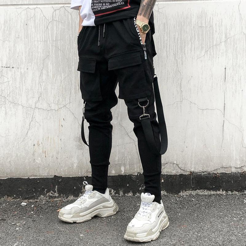 Ribbon tooling casual pants Harlan Wei pants - melvincucci