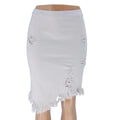 Ripped Bag Hip Skirt Women Denim - melvincucci