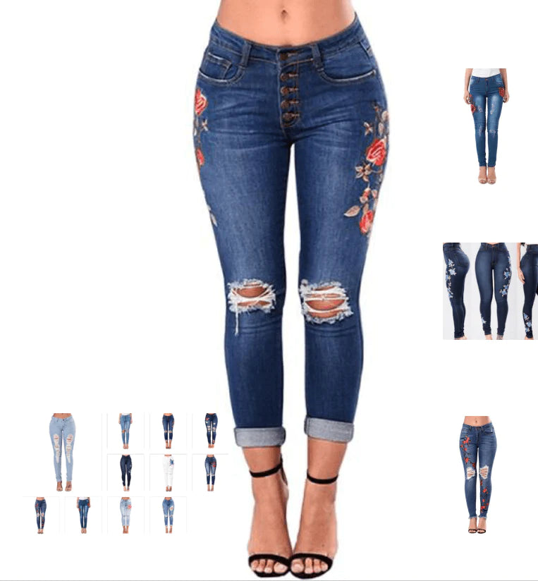 Ripped Jeans For Women 2021 Women Jeans Pencil Pants Denim Jeans - melvincucci