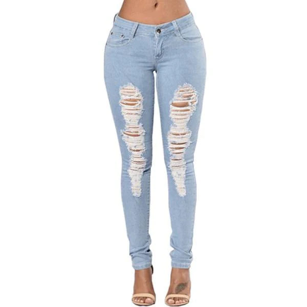 Ripped Jeans For Women 2021 Women Jeans Pencil Pants Denim Jeans - melvincucci