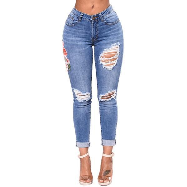 Ripped Jeans For Women 2021 Women Jeans Pencil Pants Denim Jeans - melvincucci