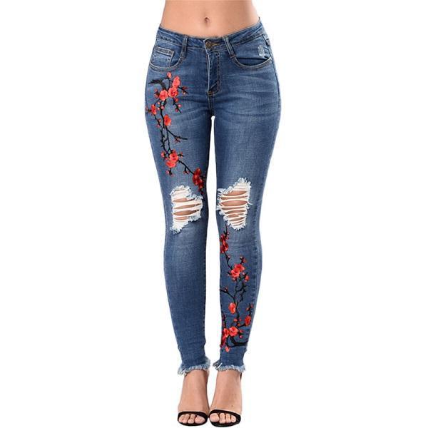 Ripped Jeans For Women 2021 Women Jeans Pencil Pants Denim Jeans - melvincucci