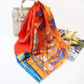 Riverside Town Elegant Silk Scarf Thick Silk Big Square Scarf Women Wild Scarf Silk - melvincucci