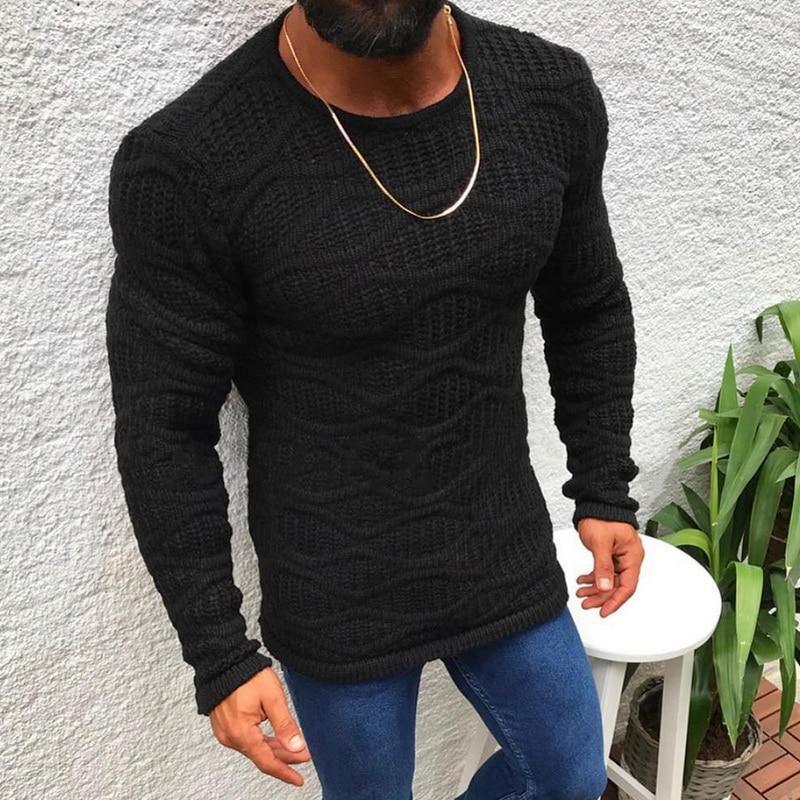 Round neck pullover sweater - melvincucci