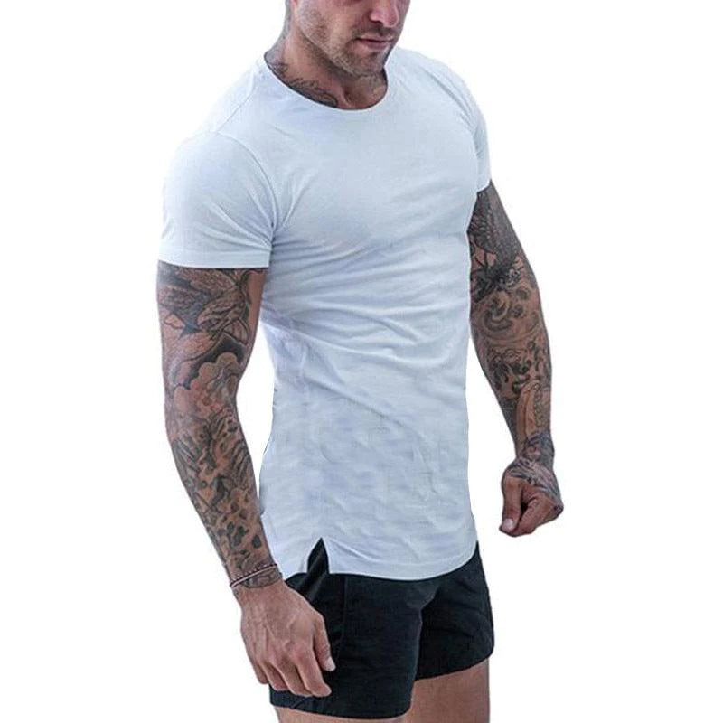 Round neck short sleeve T-shirt men - melvincucci