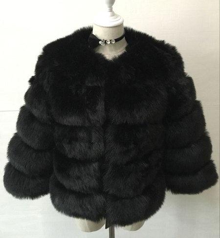 S-3XL Mink Coats Women Winter New Fashion FAUX Fur Coat Elegant Thick Warm Outerwear Fake Fur Jacket Chaquetas Mujer - melvincucci