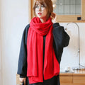 Scarf Female Winter Korean Version Of Knitted Wool  Cashmere Scarf Shawl Men And Women Solid Color Wild Collar - melvincucci