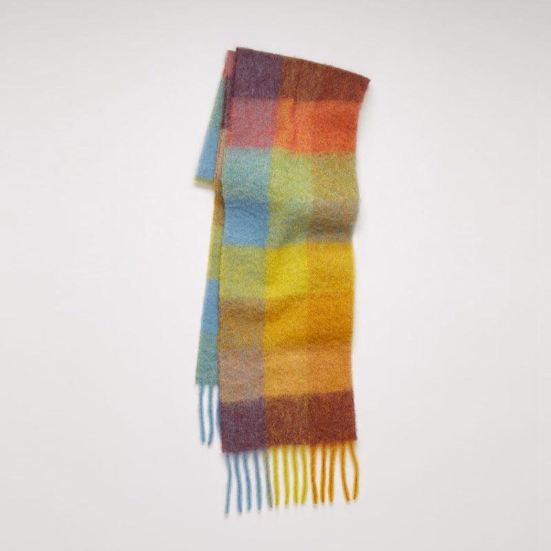 Scarf Women Color Thick Plaid Rough Flow - melvincucci