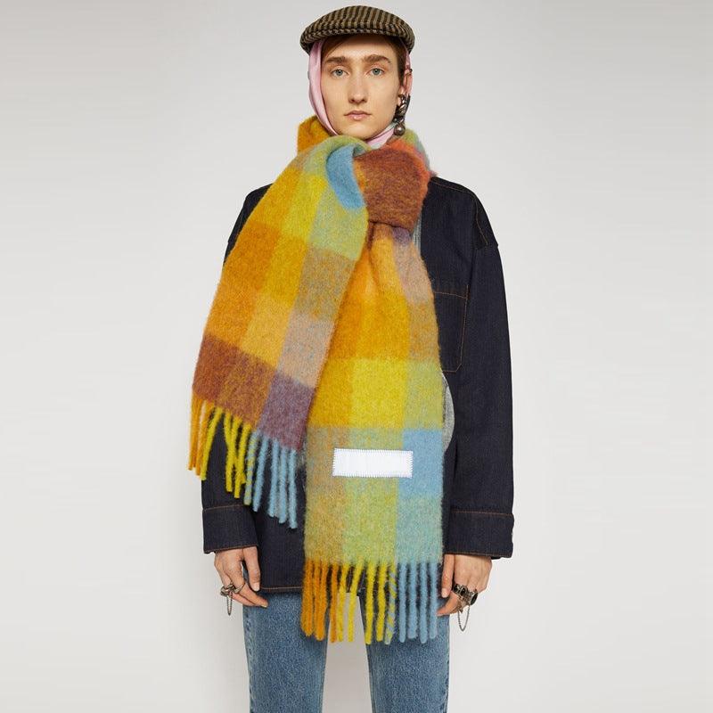 Scarf Women Color Thick Plaid Rough Flow - melvincucci