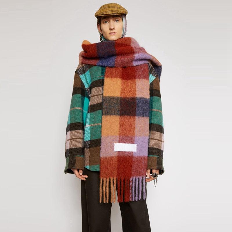 Scarf Women Color Thick Plaid Rough Flow - melvincucci