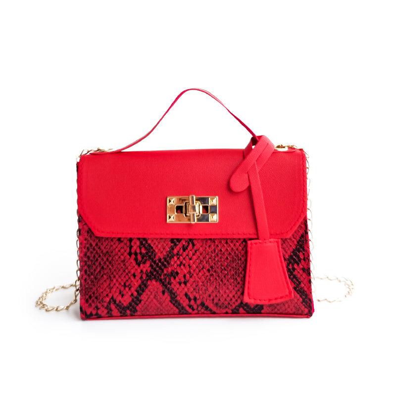 Serpentine Handbags For Women 2021 New Soft PU Shoulder Bags Female Small Square Messenger Bags Ladies Travel Chain Crossbody - melvincucci