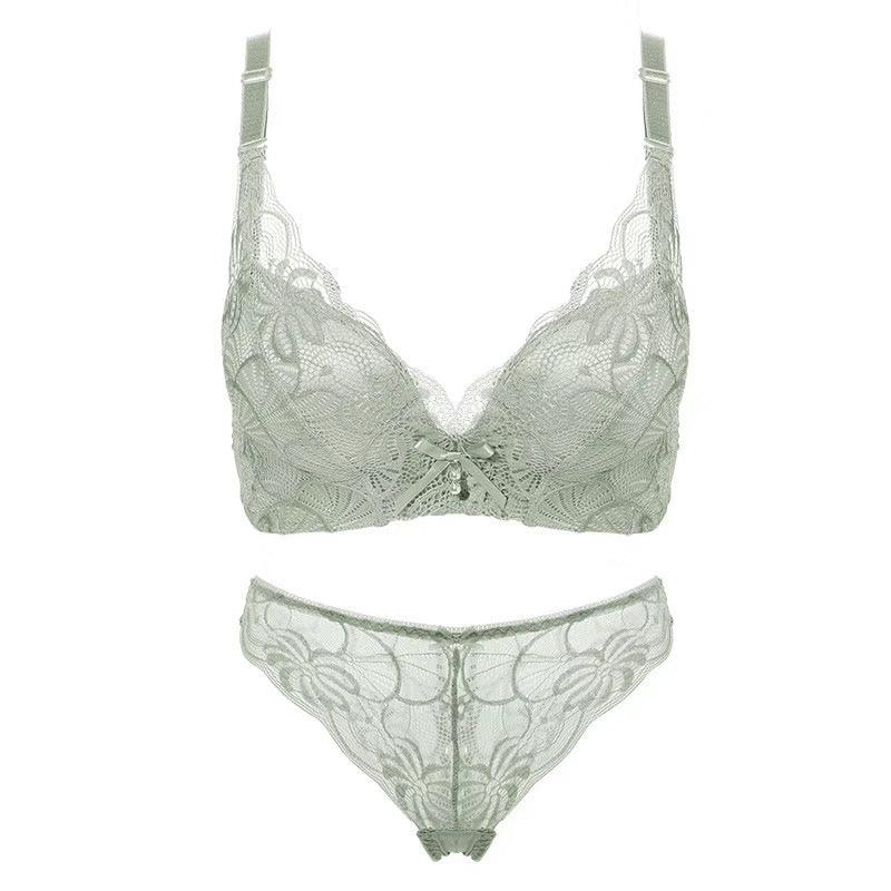 Sexy lace underwear women without steel ring - melvincucci