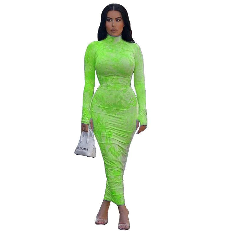 Sexy Long Sleeve Pleated Skirt Women - melvincucci