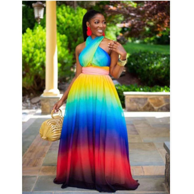 Sexy Multi-Wear DIY Dress African Style Slit Long Skirt - melvincucci