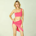 Sexy Navel Fold Stitching Two-piece Dress Women Beachwear - melvincucci