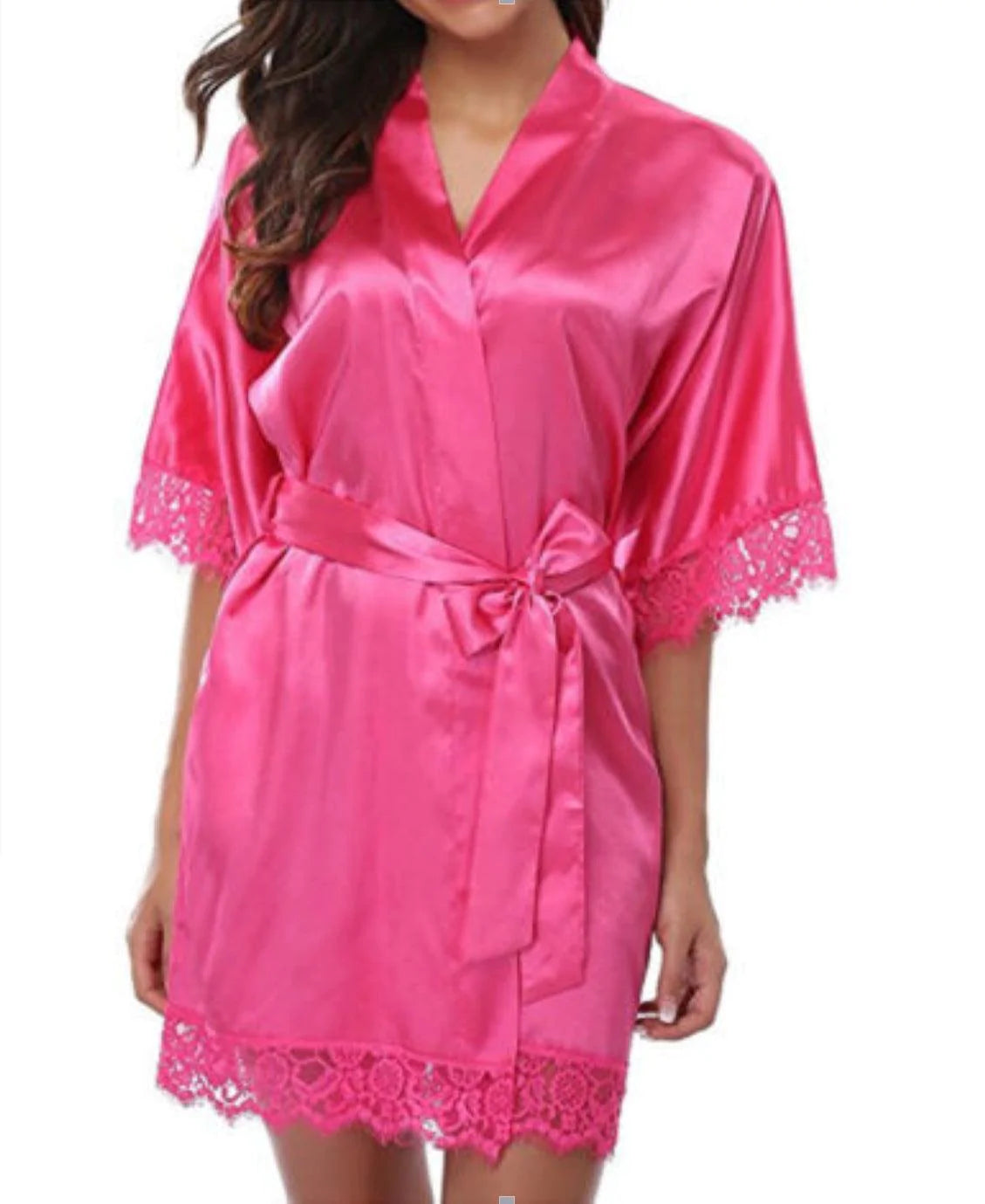 Sexy nightdress with ice silk bathrobe - melvincucci