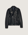 Short Belt Lapel Small Leather Motorcycle Leather Jacket - melvincucci