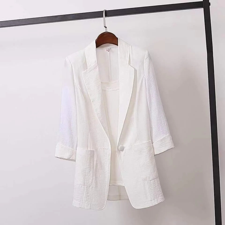 Short Blazer Coat Women'S Leisure  Korean Slim Thin Sunscreen Clothes Women - melvincucci