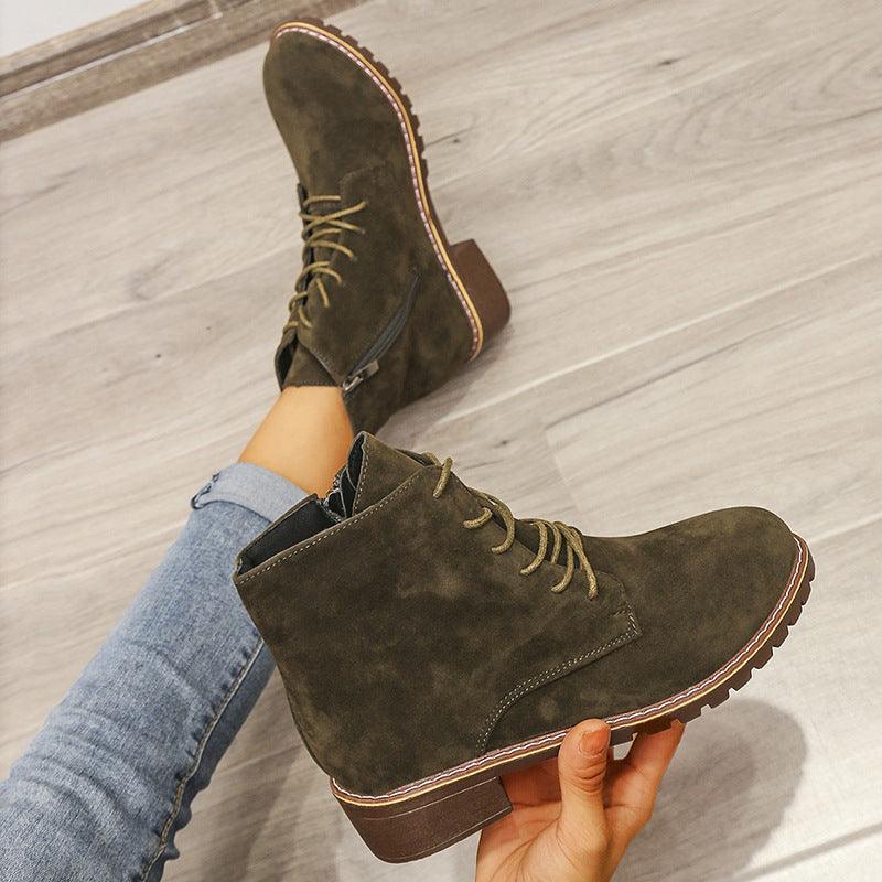 Short Boots Women Round Toe Martin Boots Women - melvincucci