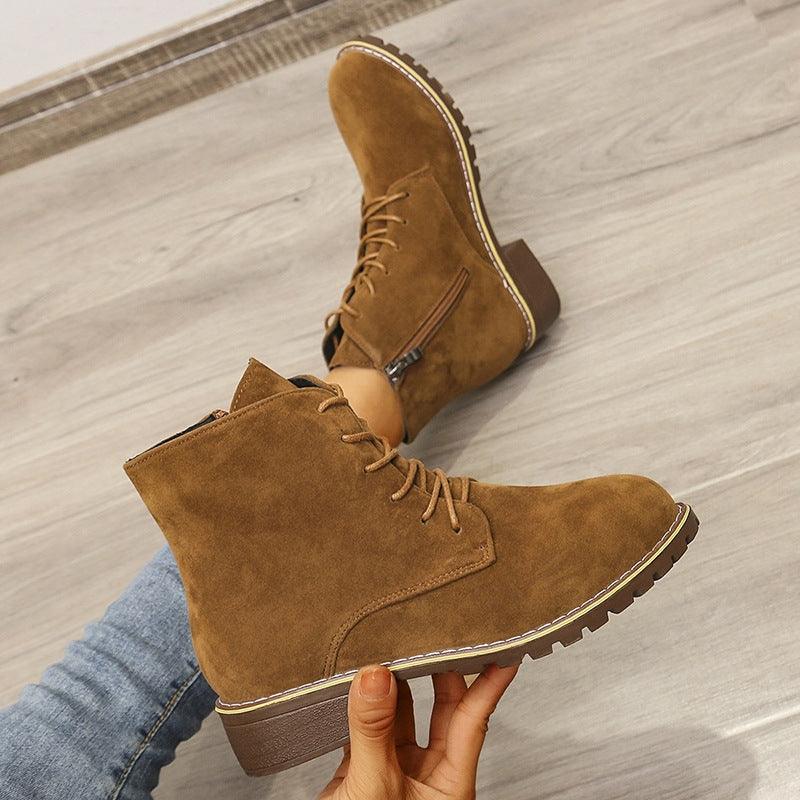 Short Boots Women Round Toe Martin Boots Women - melvincucci