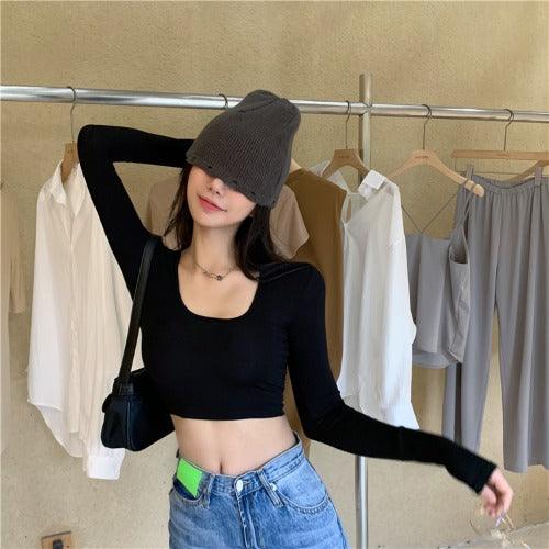 Short long sleeve T-shirt for women - melvincucci