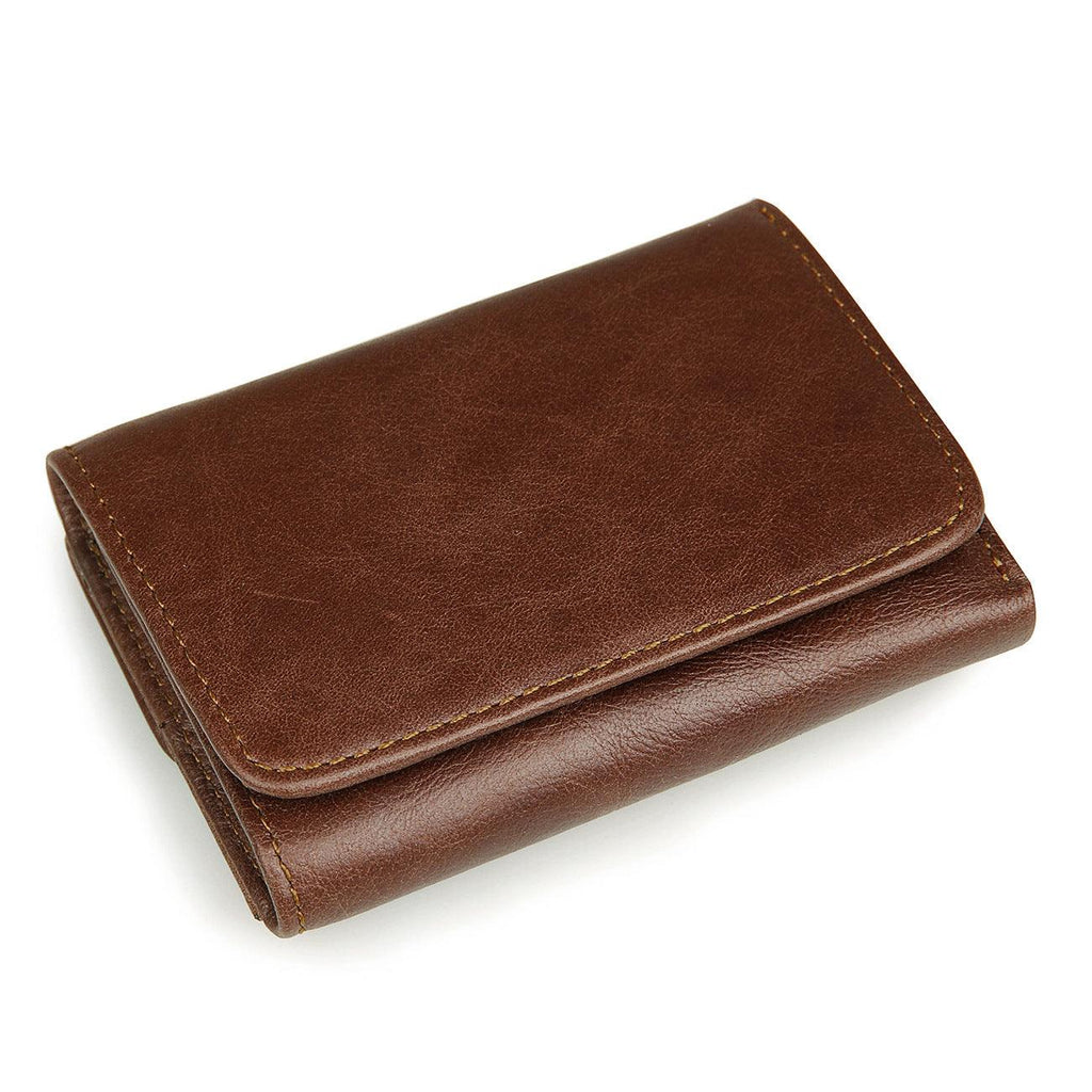 Short Retro Wallet, Shielding Wallet, Anti-Scanning Leather Wallet - melvincucci