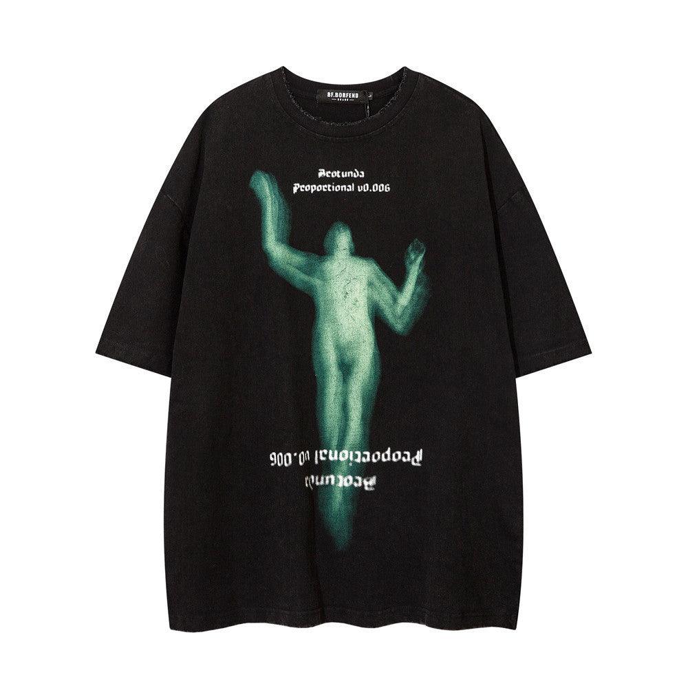 Silhouette Print Short Sleeve T-shirt Men - melvincucci