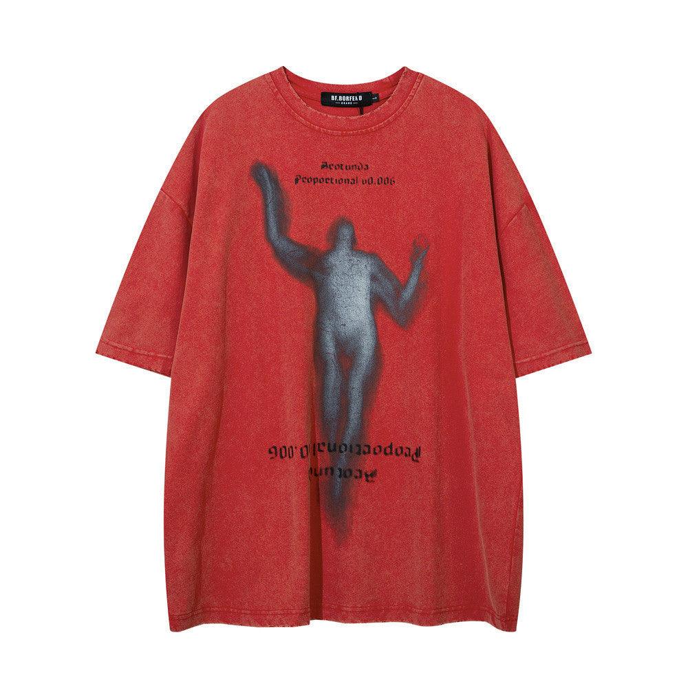 Silhouette Print Short Sleeve T-shirt Men - melvincucci