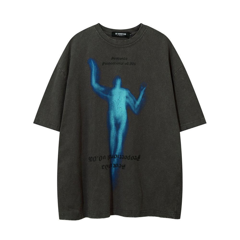 Silhouette Print Short Sleeve T-shirt Men - melvincucci