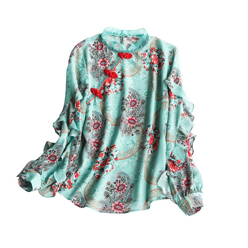 Silk print top - melvincucci