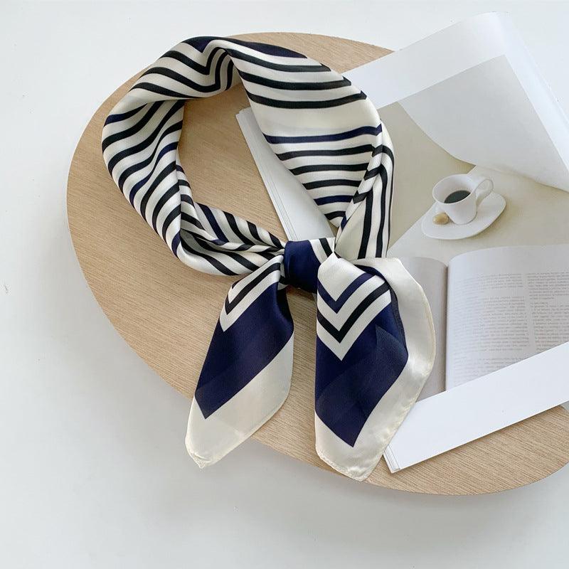 Silk Scarf New Black And White Checkerboard Scarf Women - melvincucci