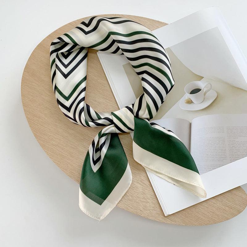 Silk Scarf New Black And White Checkerboard Scarf Women - melvincucci