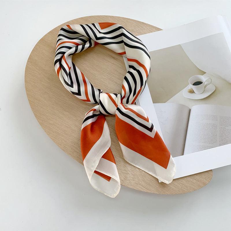Silk Scarf New Black And White Checkerboard Scarf Women - melvincucci