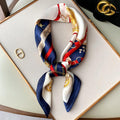 Silk Scarf Western Fashion Small Square Scarf Silk Scarf Women Retro French Matching Shirt - melvincucci