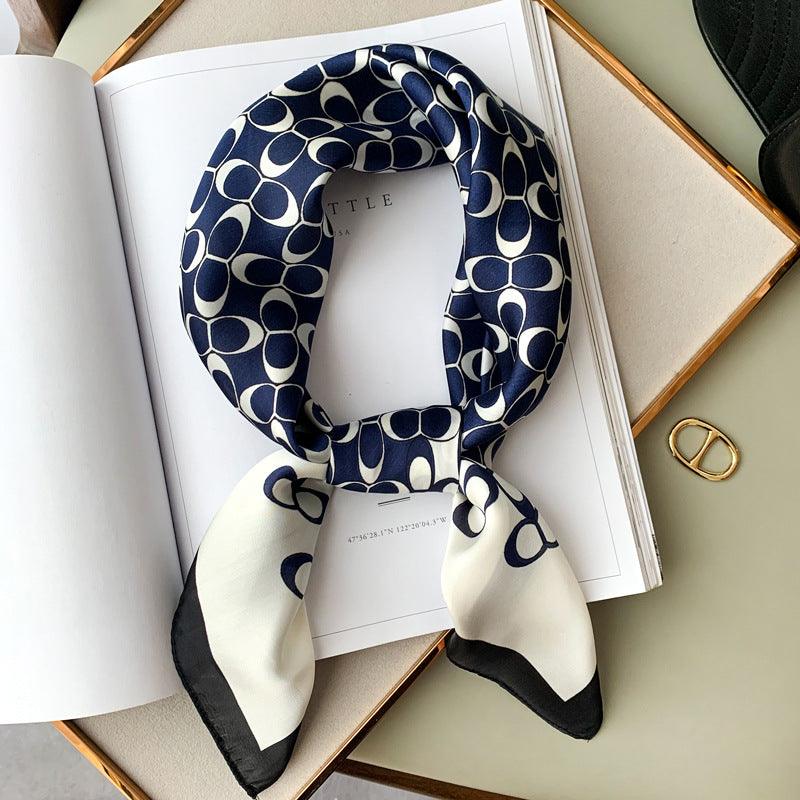 Silk Scarf Western Fashion Small Square Scarf Silk Scarf Women Retro French Matching Shirt - melvincucci