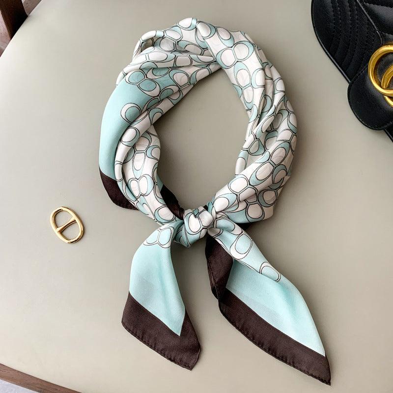 Silk Scarf Western Fashion Small Square Scarf Silk Scarf Women Retro French Matching Shirt - melvincucci