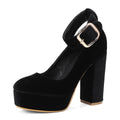 Simple sexy nightclub high heel single shoe suede - melvincucci