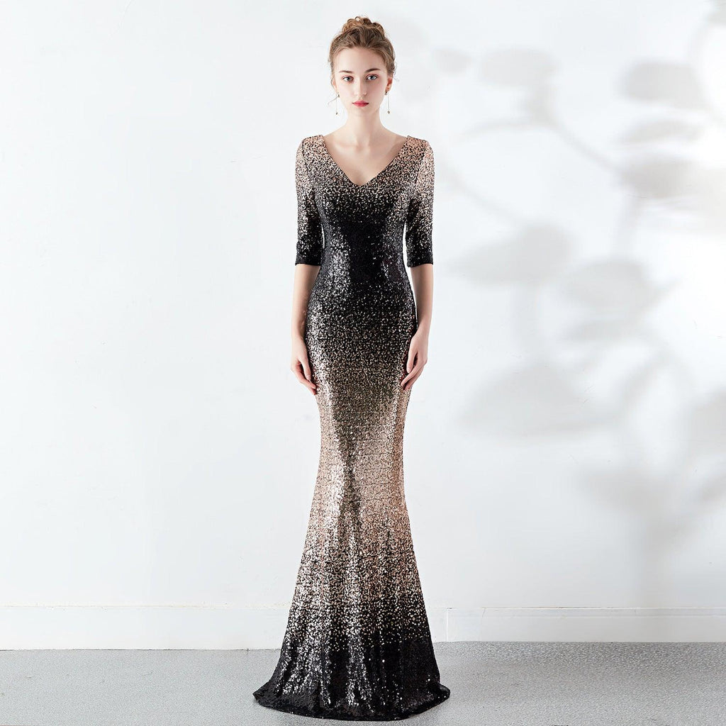 Slim dress fishtail sequins - melvincucci