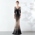 Slim dress fishtail sequins - melvincucci