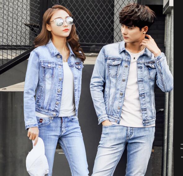 Slim fit Denim Jacket Men And Women Couple Jacket - melvincucci
