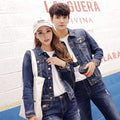 Slim fit Denim Jacket Men And Women Couple Jacket - melvincucci