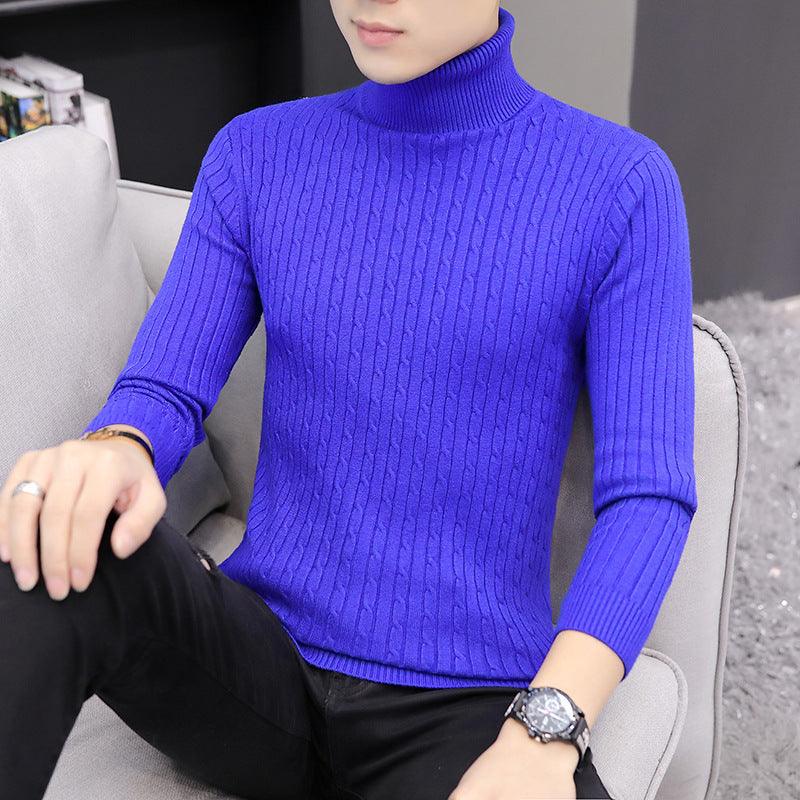 Slim-fit Sweater Men High Neck Bottoming T-shirt Sweater Men - melvincucci