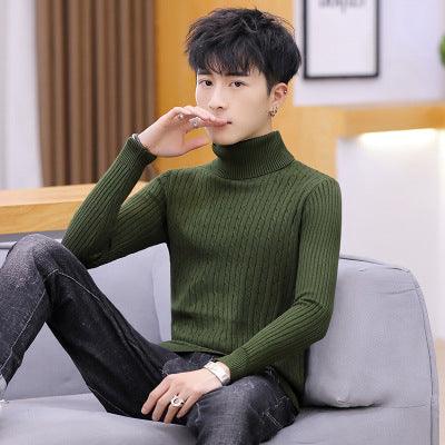 Slim-fit Sweater Men High Neck Bottoming T-shirt Sweater Men - melvincucci