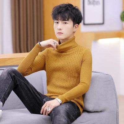 Slim-fit Sweater Men High Neck Bottoming T-shirt Sweater Men - melvincucci